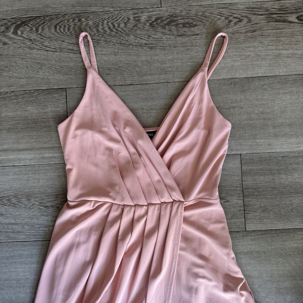 NWT Express Maxi Slip Dress 2 Light Pink Wedding Guest Y2K Fairy Prom Vacation - Picture 14 of 16